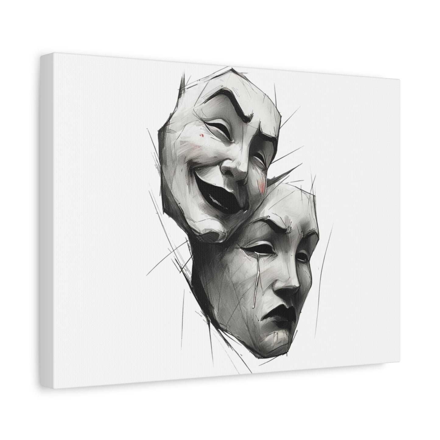 Emotive Wall Art Canvas, Perfect for Home Decor, Theater Enthusiasts, Gift for Actors, Unique Art Piece