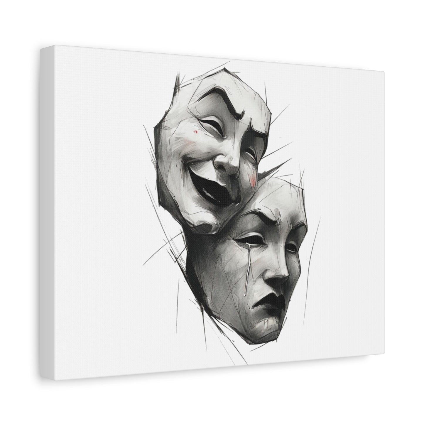 Emotive Wall Art Canvas, Perfect for Home Decor, Theater Enthusiasts, Gift for Actors, Unique Art Piece