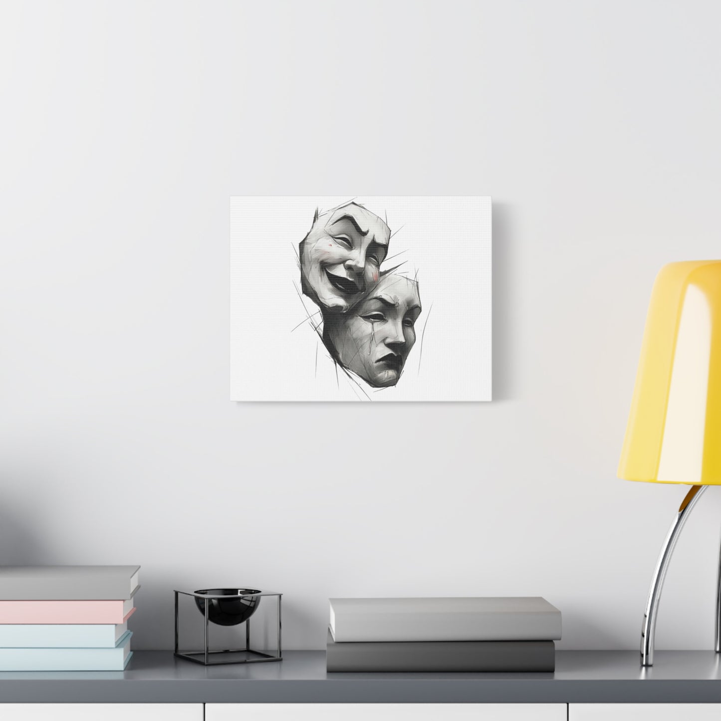 Emotive Wall Art Canvas, Perfect for Home Decor, Theater Enthusiasts, Gift for Actors, Unique Art Piece