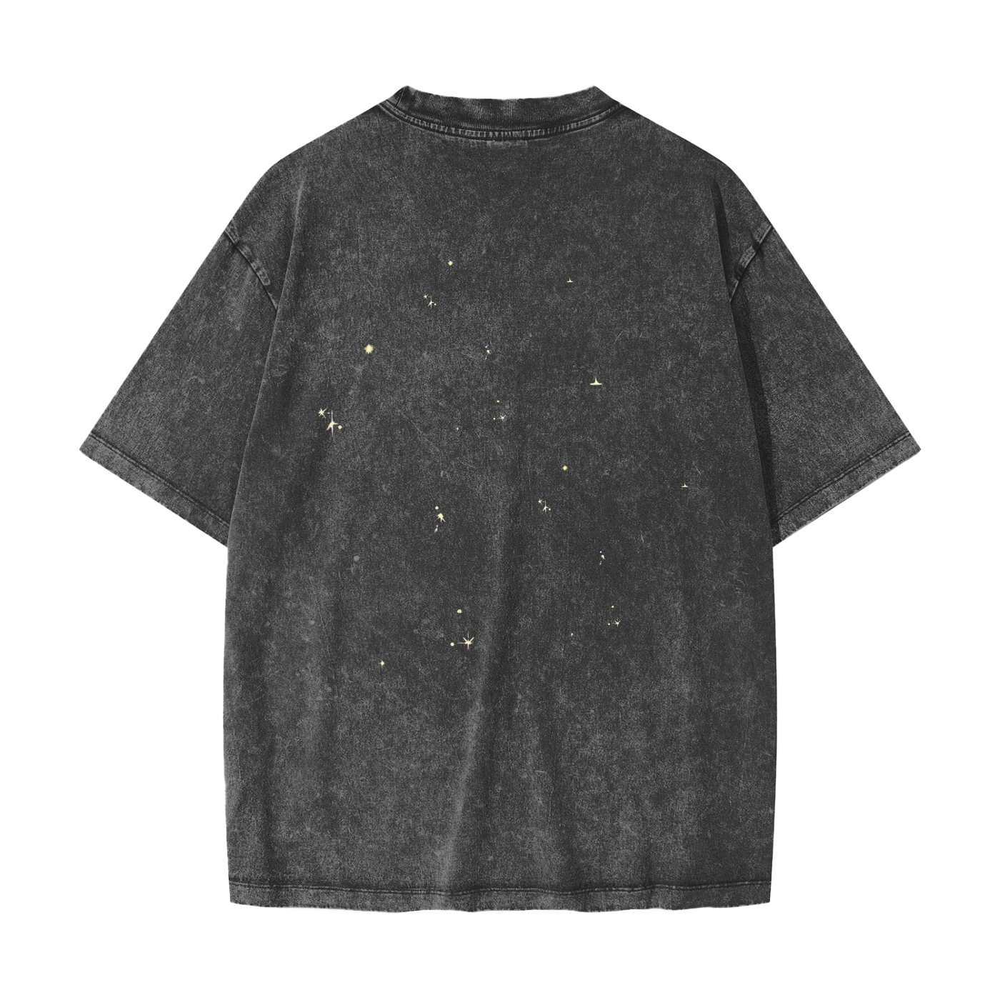 Streetwear American Vintage Waxed Dyed Washed  Heavyweight 100% Cotton T-Shirt